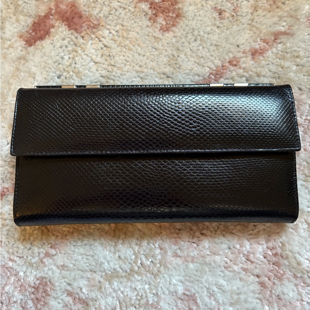 Judith Leiber snakeskin wallet